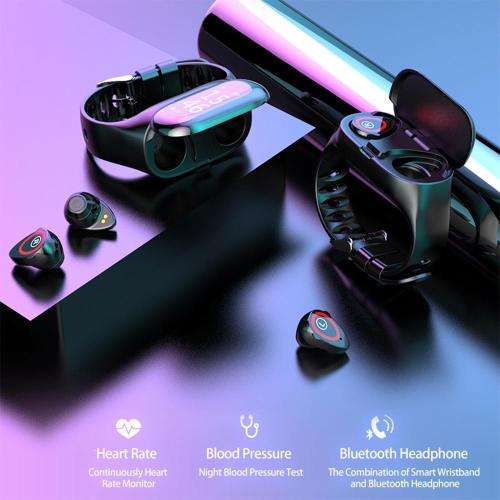 **Free Shipping** LEMFO AI Smart Watch + Bluetooth Earphones with Heart Rate and BP Monitor