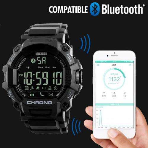 SKMEI MENS BLUETOOTH REMOTE CAMERA MULTIFUNCTIONAL SMART WATCH (SUPPORTS IOS AND ANDROID)