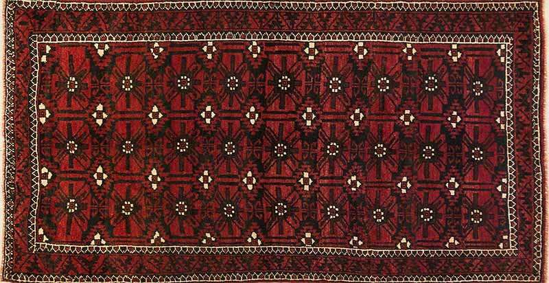 Magnificent Authentic Persian Hand Knotted Beluchi Carpet 2.00m x 1.06m ! - As New !