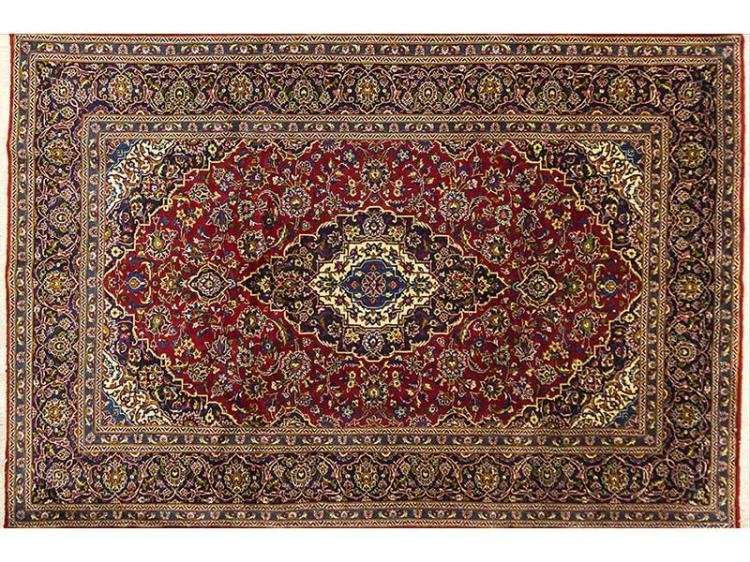 Gigantic ! Authentic Persian Hand Knotted Kashan Carpet 3.15m x 2.15m ! - Pristine As New !