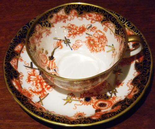 Superior 1st Quality Royal Crown Derby Imari 1906-08 Tea Duo - Pristine !
