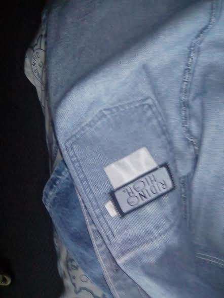 ladies blue denim top
