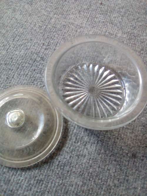 GLASS BUTTER DISH