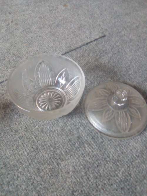 GLASS BUTTER DISH