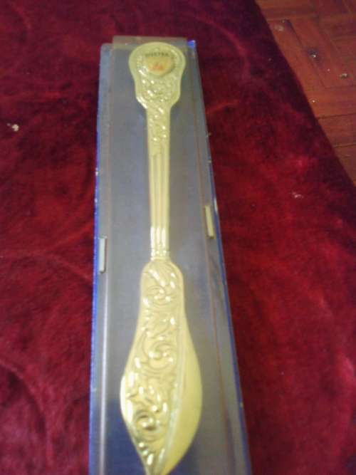 collectable goldplated knife WESTRA