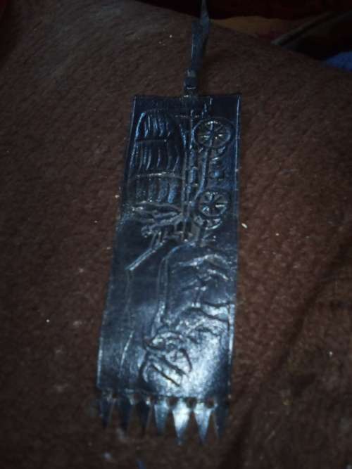vintage leather ossewa bookmark