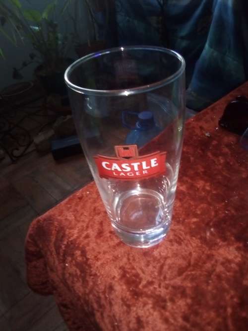 CASTLE LAGER BEER GLASS