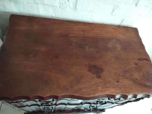 ANTIQUE DETAILED IMBUIA CHEST OF DRAWERS