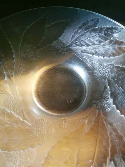 VINTAGE LEAF GLASS BOWL