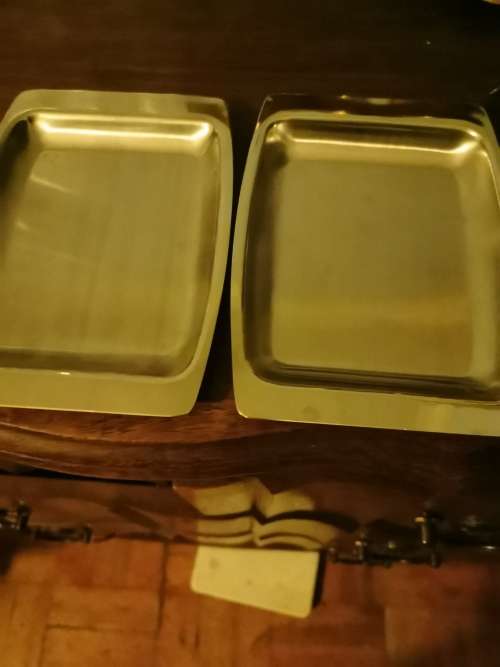 4 STAINLESS STEEL ASHTRAYS