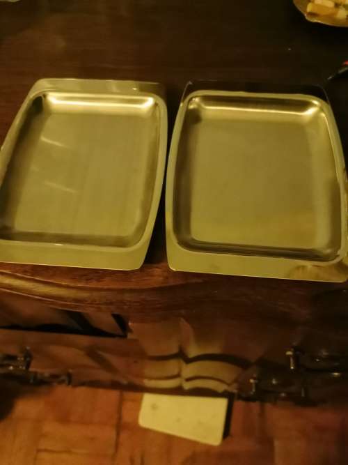 4 STAINLESS STEEL ASHTRAYS