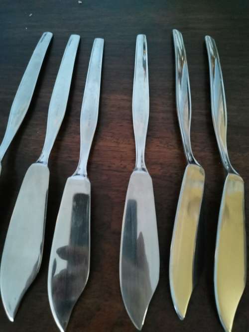 6  VINTAGE MARKED FISH FORKS