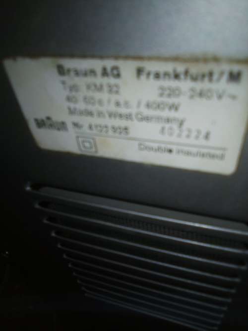 BRAUN FRANFURT MIXER ALL IN ONE