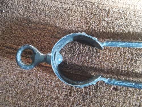 ANTIQUE  CAST IRON COAL TONG