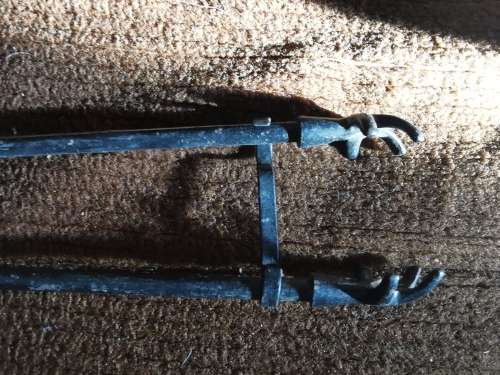 ANTIQUE  CAST IRON COAL TONG