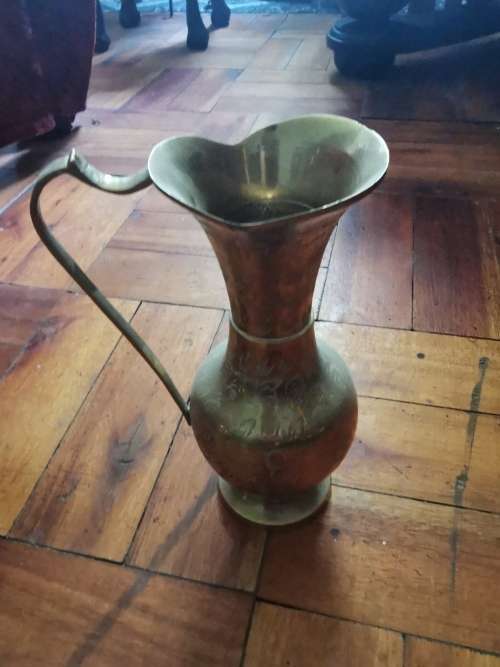 COPPER JAR WITH HANDLE 23CM