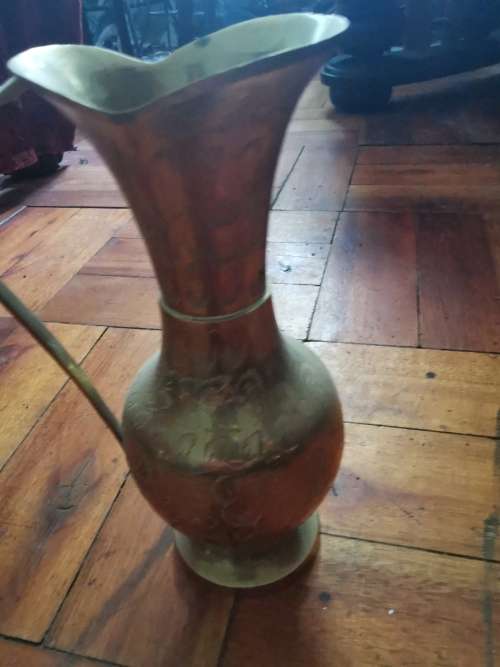 COPPER JAR WITH HANDLE 23CM