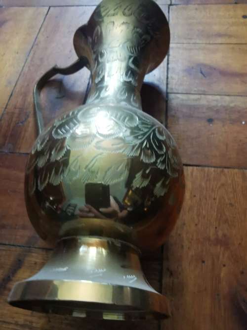 COPPER JAR WITH HANDLE 23CM