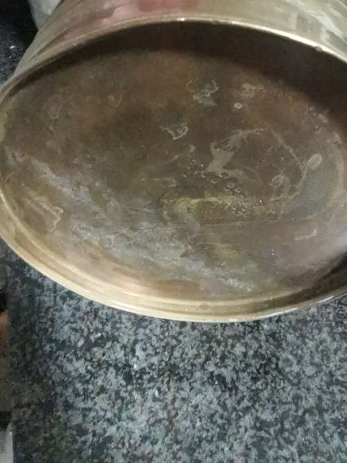 2 ANTIQUE  SOLID BRASS HANDMADE PLANTERS