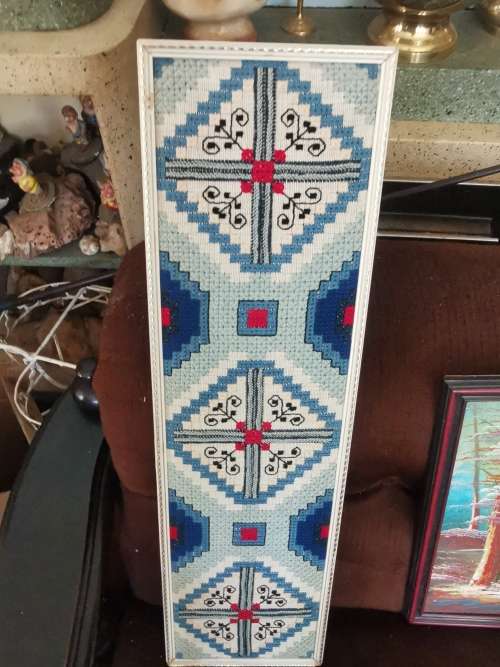 VINTAGE FRAMED TAPESTRY