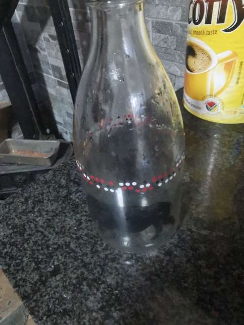VINAGE COW MILK BOTTLE