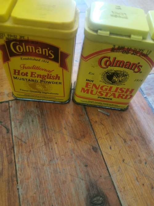 2 COLEMANS MUSTARD TINS