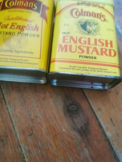 2 COLEMANS MUSTARD TINS
