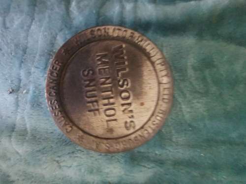 WILLSONS MENTHOL  SNUF  TIN