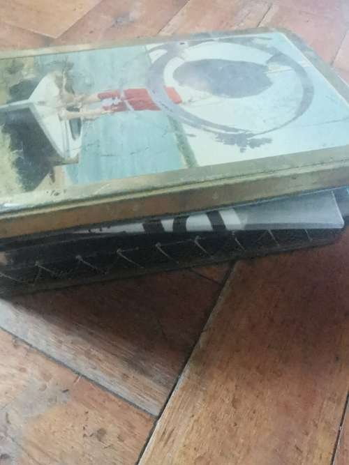 VINTAGE TIN WITH GOODS