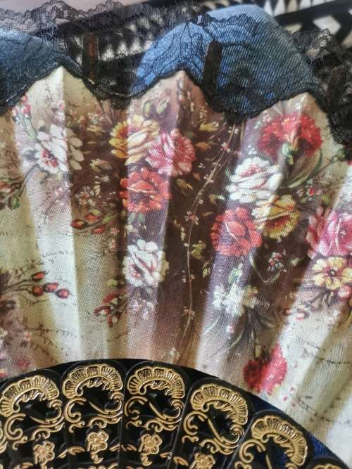 ANTIQUE LADIES HAND FAN