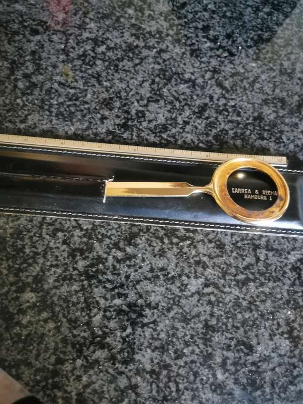 VINTAGE LETTER OPENER IN HOLDER