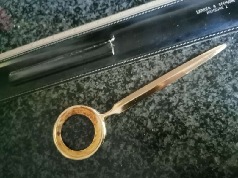 VINTAGE LETTER OPENER IN HOLDER