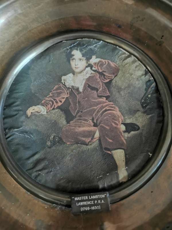 VINTAGEBRASS WALL HANGING WITH PRINT OF MASTER LAMBTON