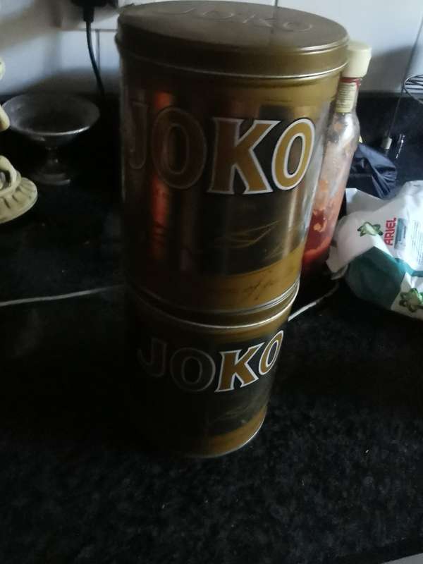 2 VINTAGE JOKO TINS