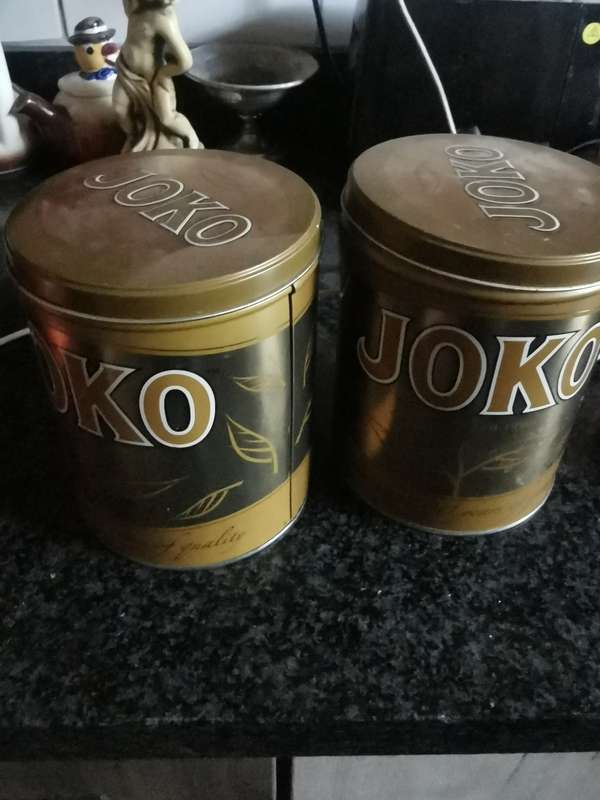 2 VINTAGE JOKO TINS