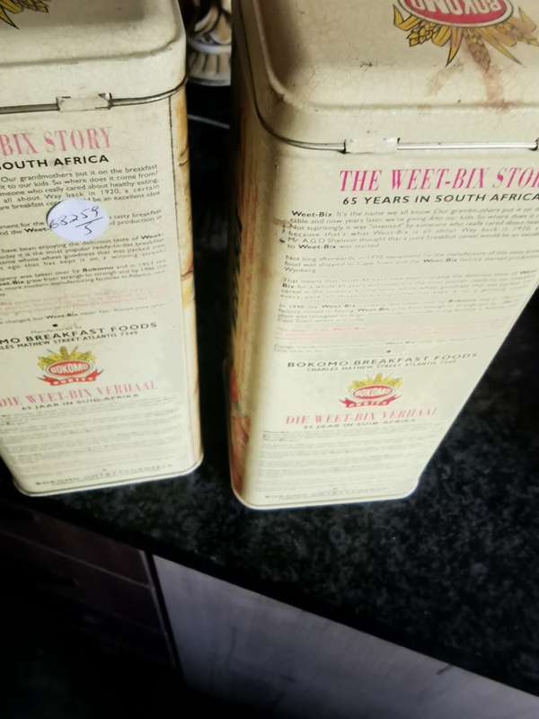 2 VINTAGE   WEETBIX TINS