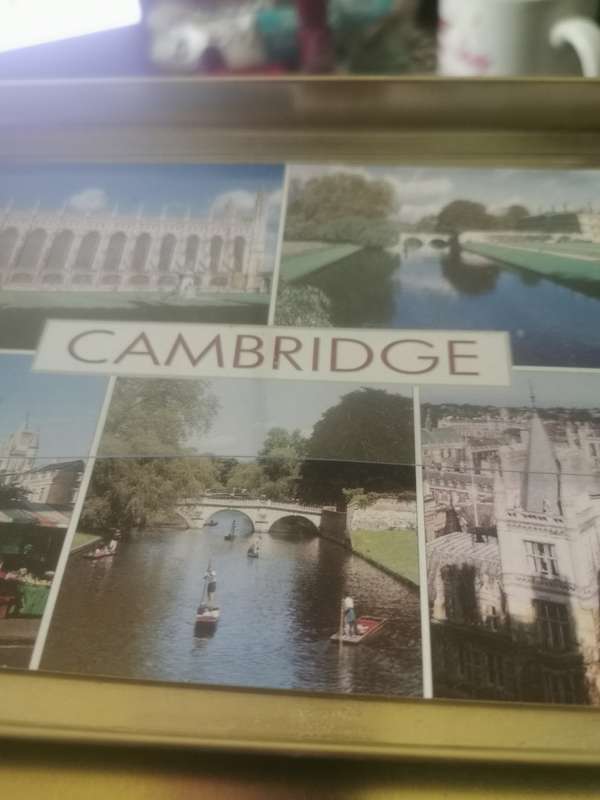 Vintage Cambridge tin with photo