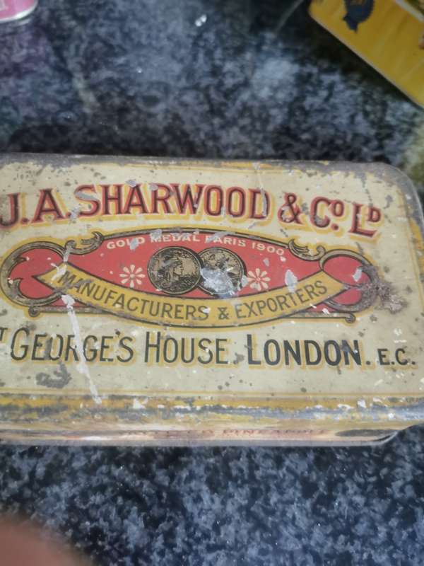 VINTAGE JA SHARWOOD TIN