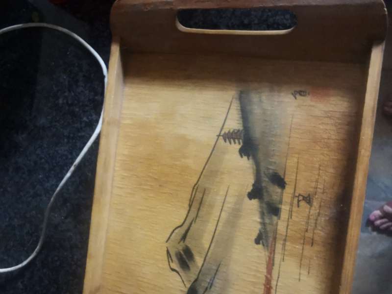 VINTAGE WOODEN TRAY 1