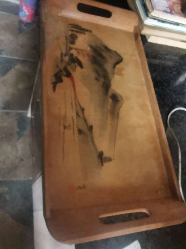 VINTAGE WOODEN TRAY 2
