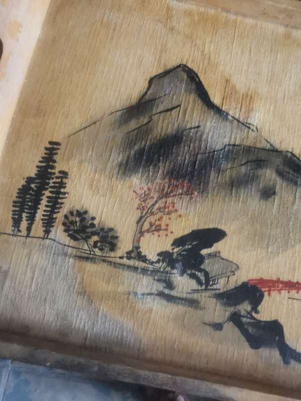 VINTAGE WOODEN TRAY 2