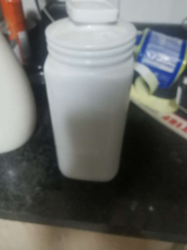 VINTAGE WHITE CANNISTER WITH LID