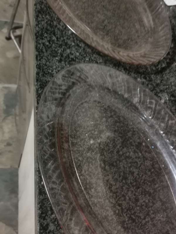 2 VINTAGE PINK OVAL ARCOROC GLASS PLATTERS