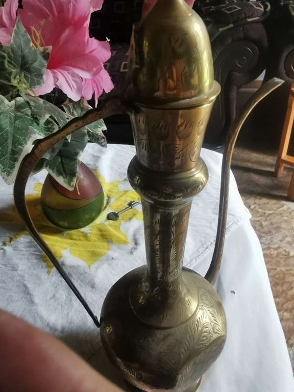 Vintage turkish brass teapot