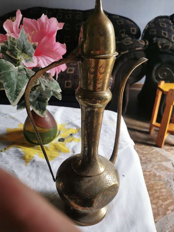 Vintage turkish brass teapot