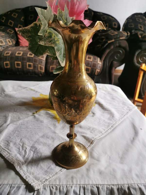 Vintage brass vase 29 cm