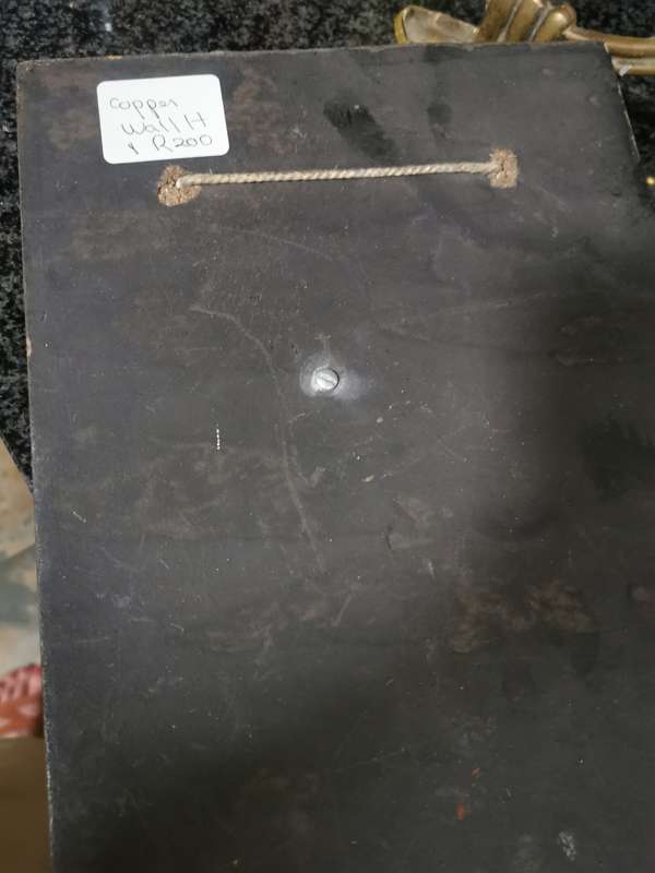 Big vintage copper wall plaque
