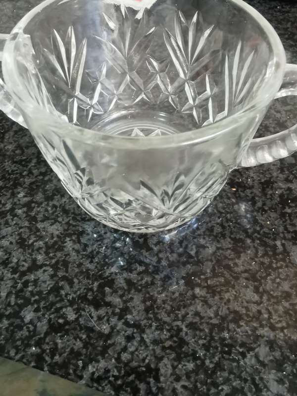 Vintage glass sugar pot