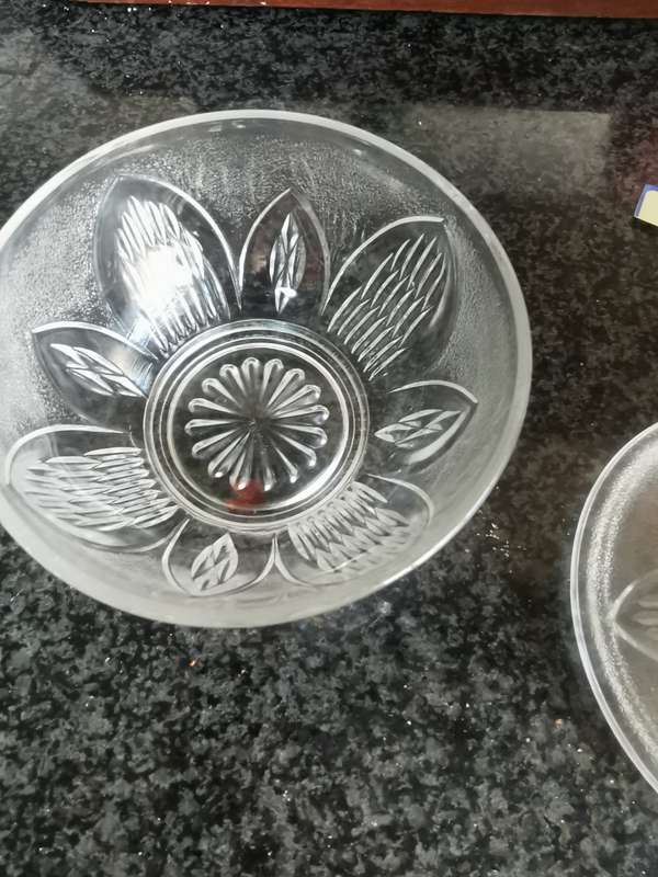 Vintage glass butter dish