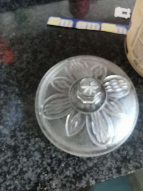 Vintage glass butter dish